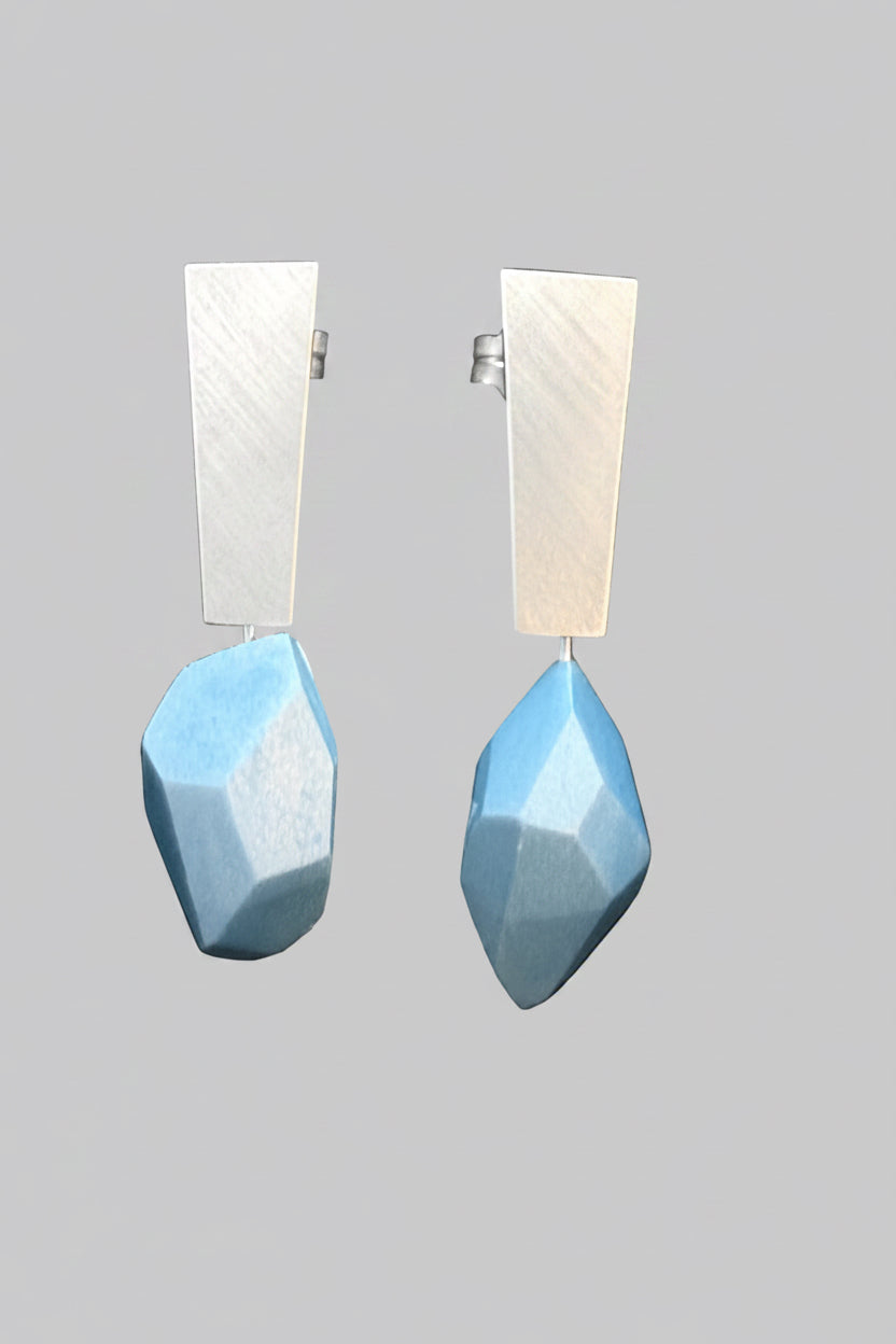 Pendientes Esencia Azul Largos Pepitas