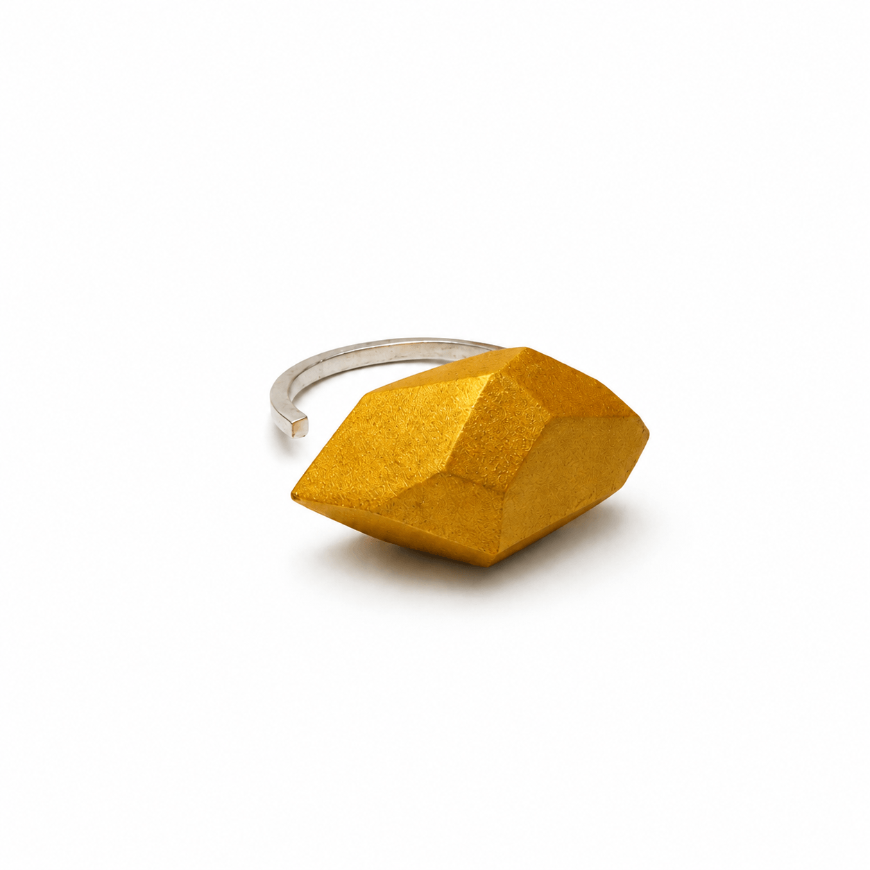 Anillo Esencia 2 Amarillo dorado "Serie Plata"