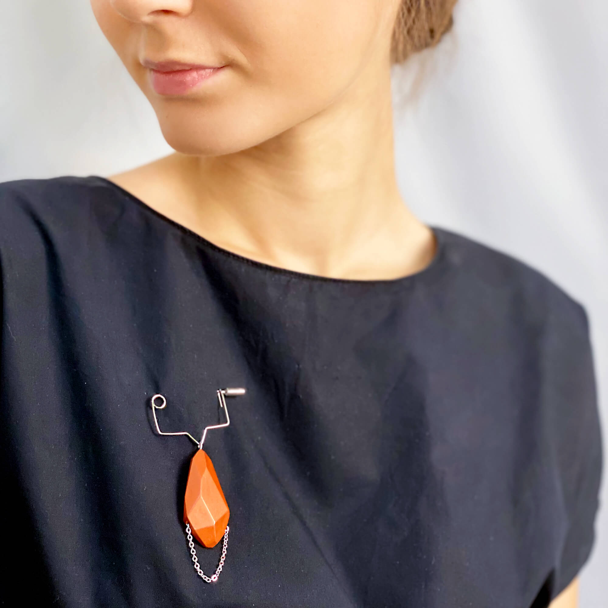 Broche Pepita Cadena Cobre