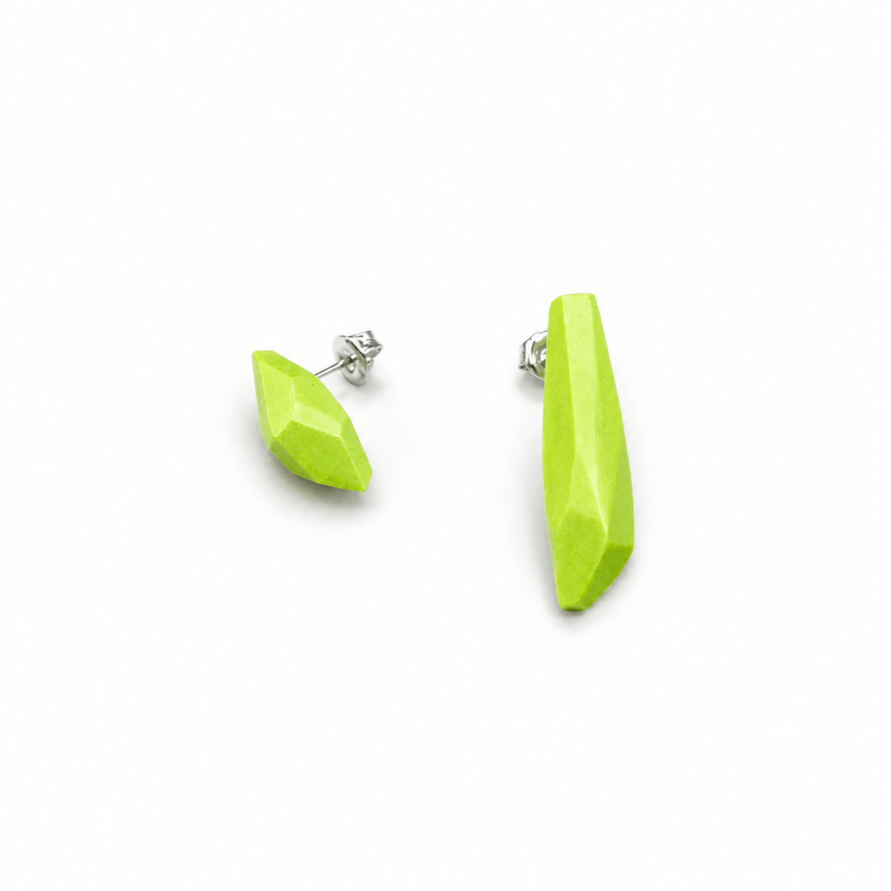 Pendientes Dúo Verde lima "Serie Plata"