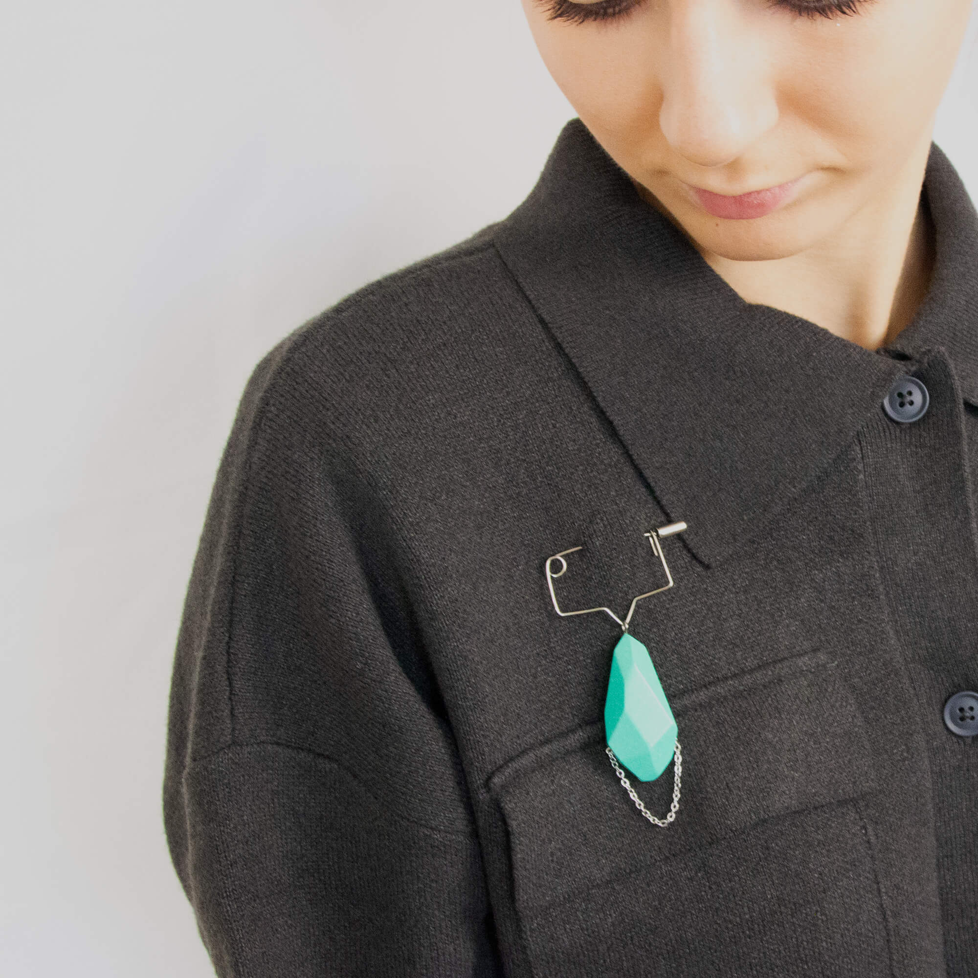 Broche Pepita Cadena Turquesa