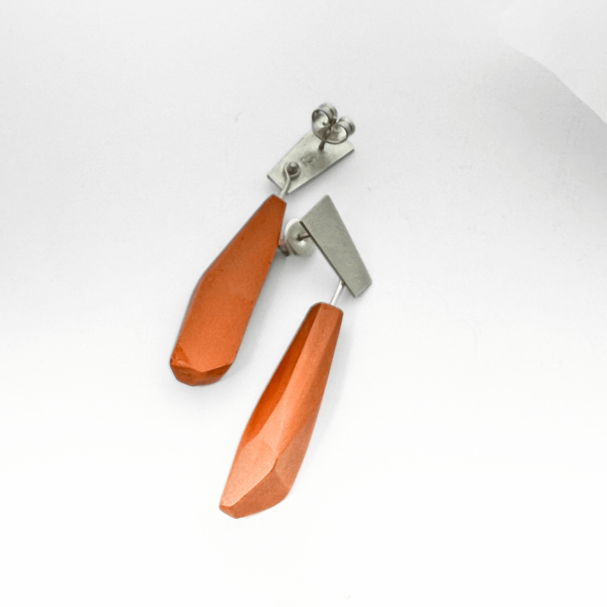 Pendientes Vértice Largos artículados Pepitas "Serie Plata"