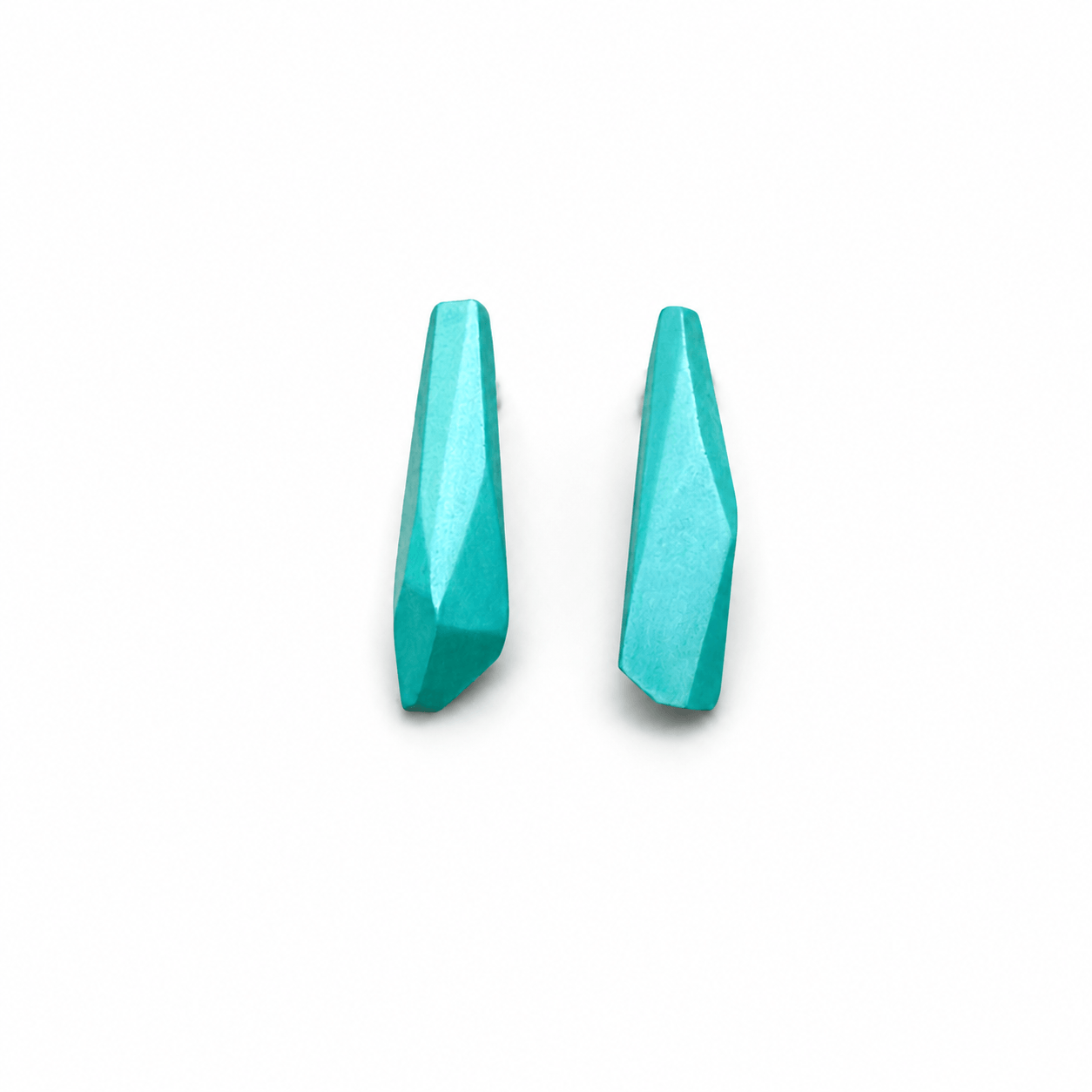 Pendientes Vértice Turquesa "Serie Plata"