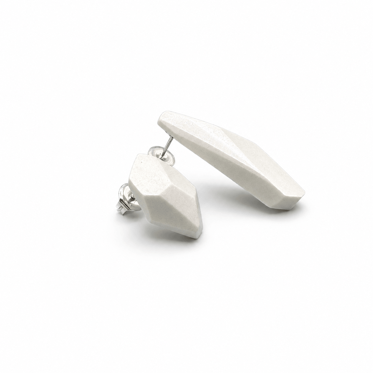 Pendientes Dúo Blanco "Serie Plata"