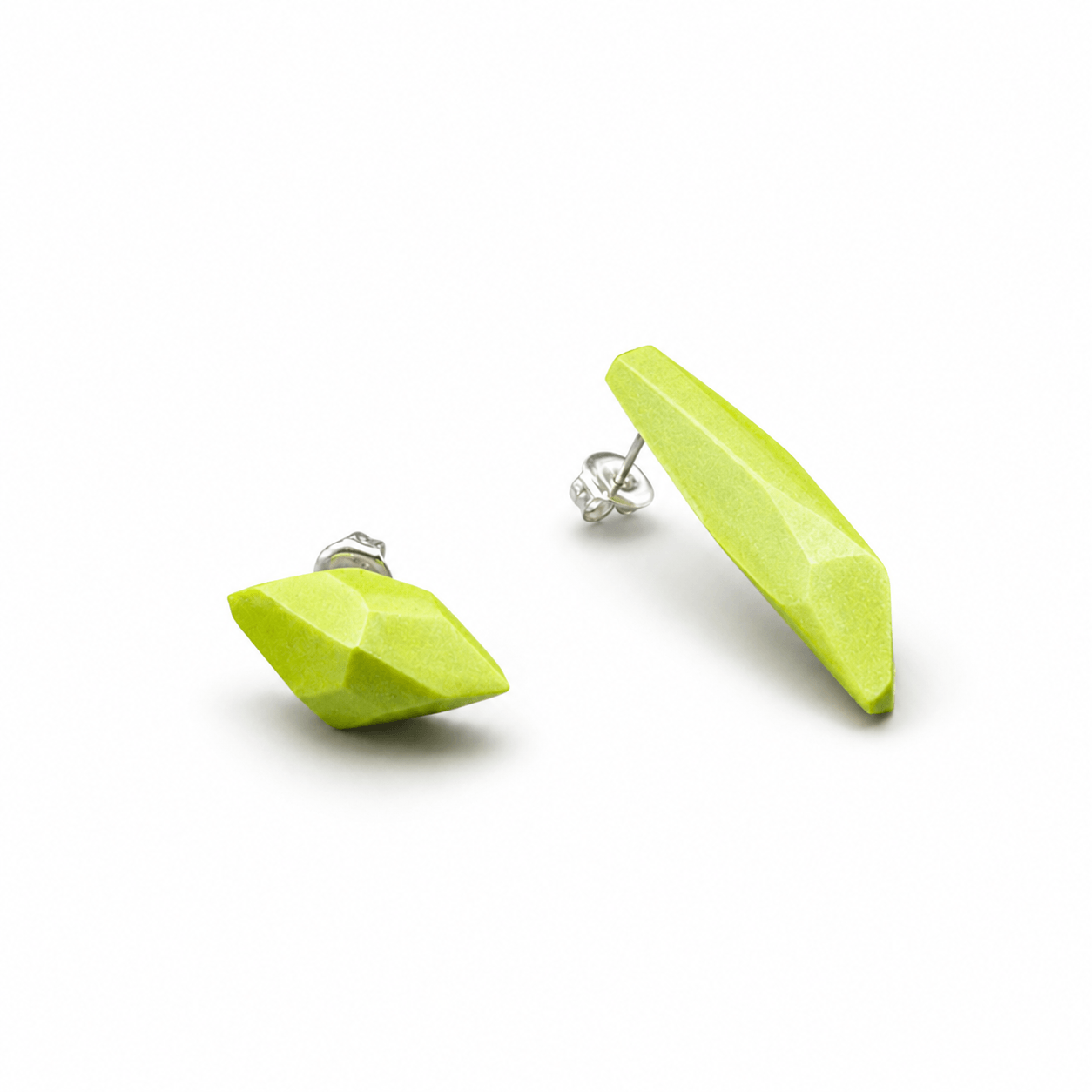 Pendientes Dúo Verde lima "Serie Plata"