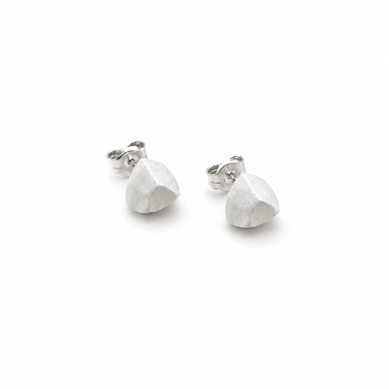 Pendientes Mini  Blanco perla "Serie Plata"