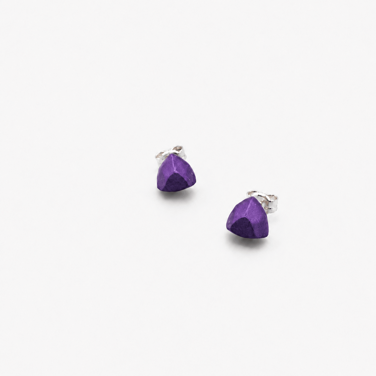 Pendientes Mini Morado "Serie Plata"