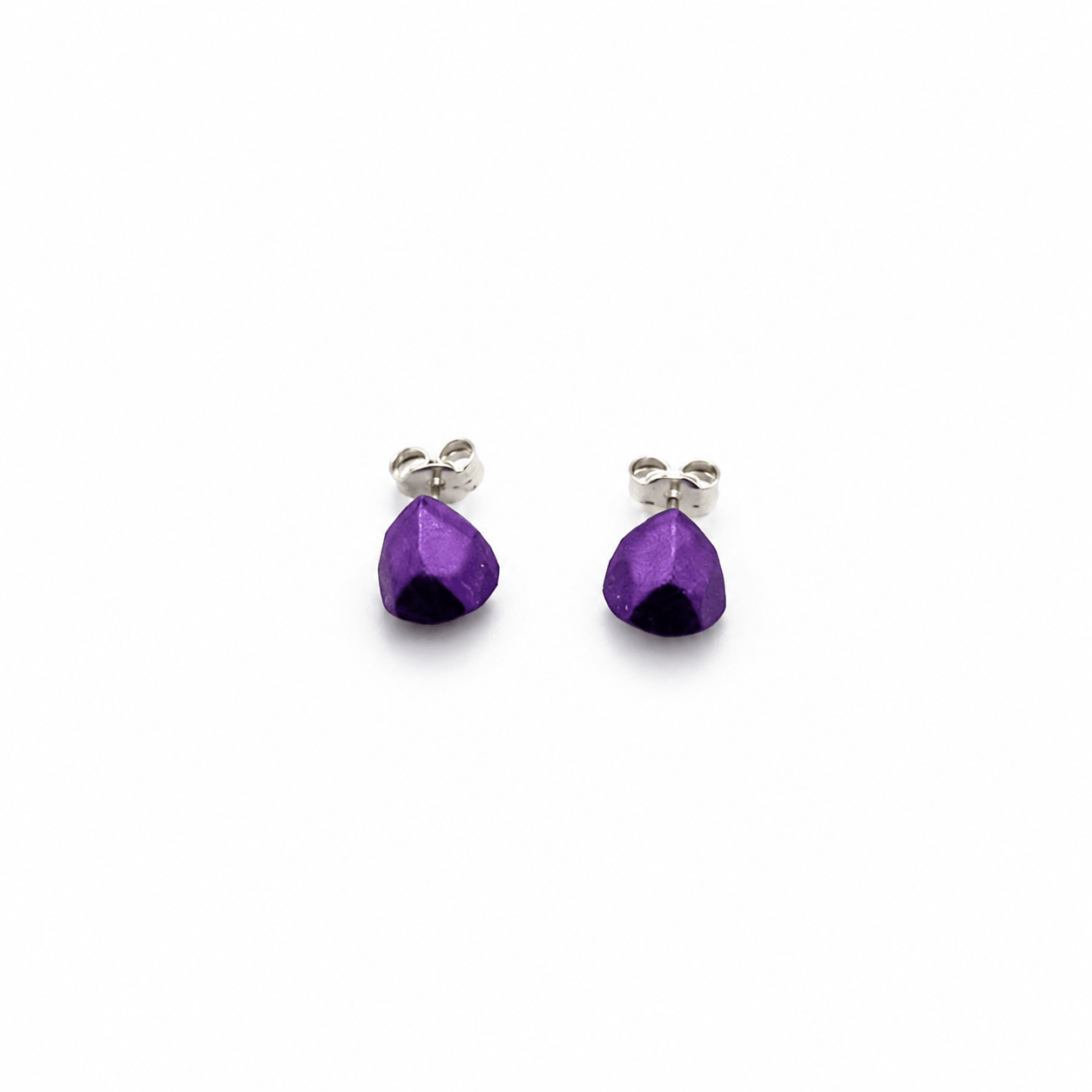 Pendientes Mini Morado "Serie Plata"