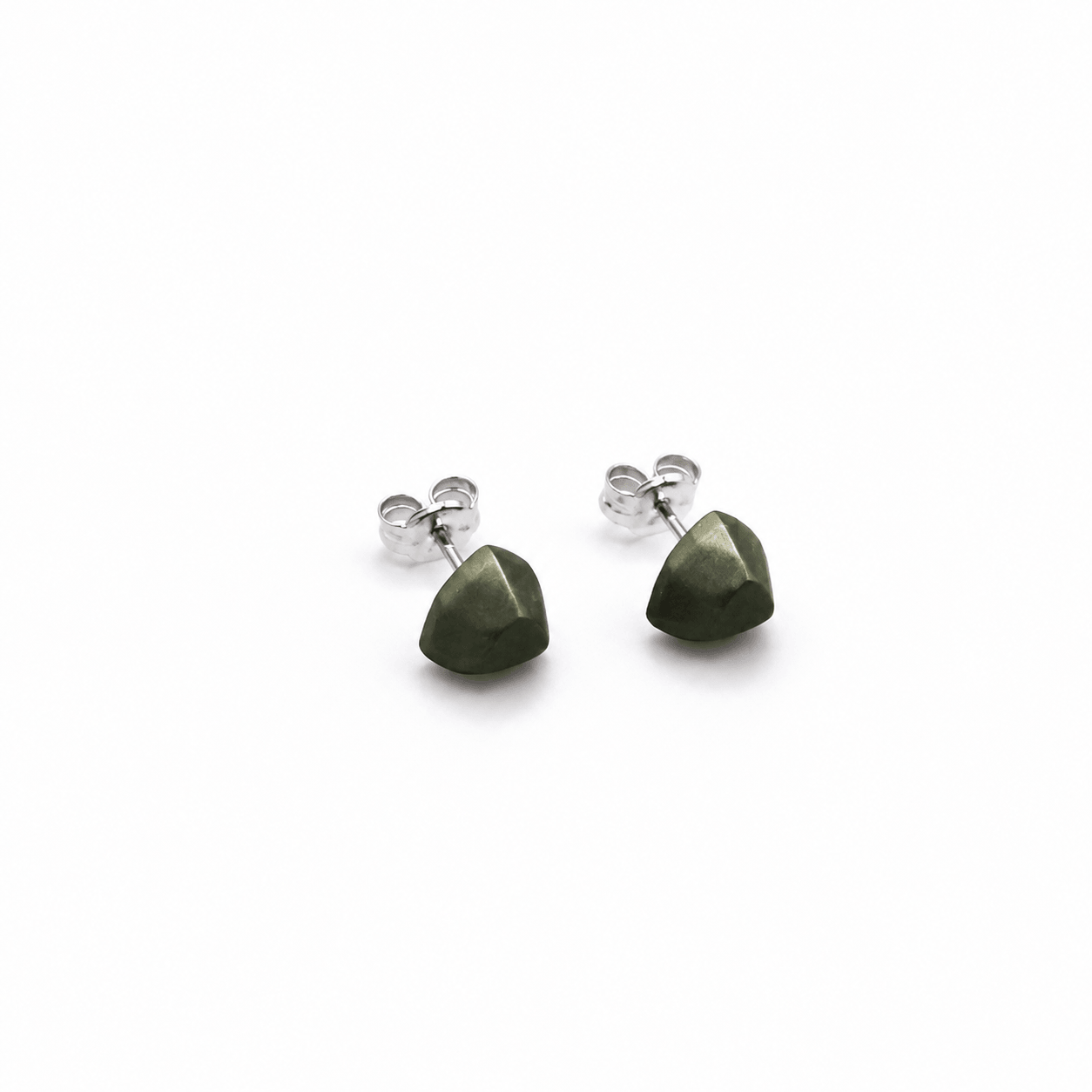Pendientes Mini Verde Oliva "Serie Plata"