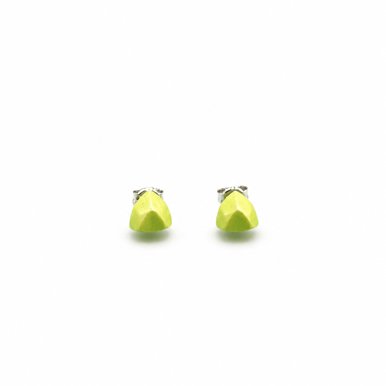 Pendientes Mini Verde Lima "Serie Plata"