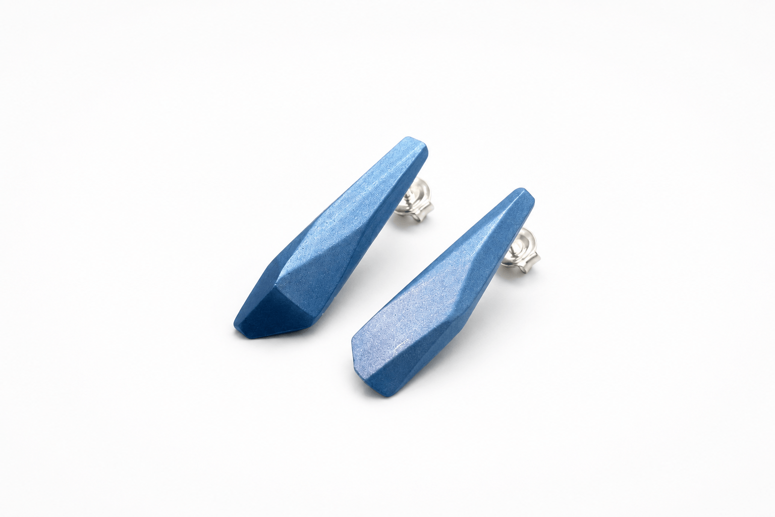 Pendientes Vértice Azul "Serie Plata"