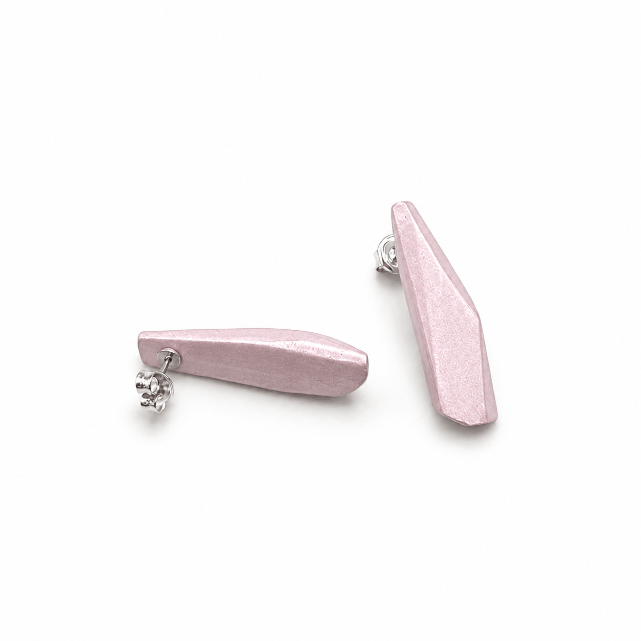 Pendientes Vértice Rosa "Serie Plata"